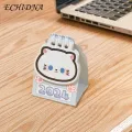 Mini Desk Calendar Compact Cartoon Desk Calendar Cute Kawaii Design for Daily Organization Portable Space-saving Planner. 