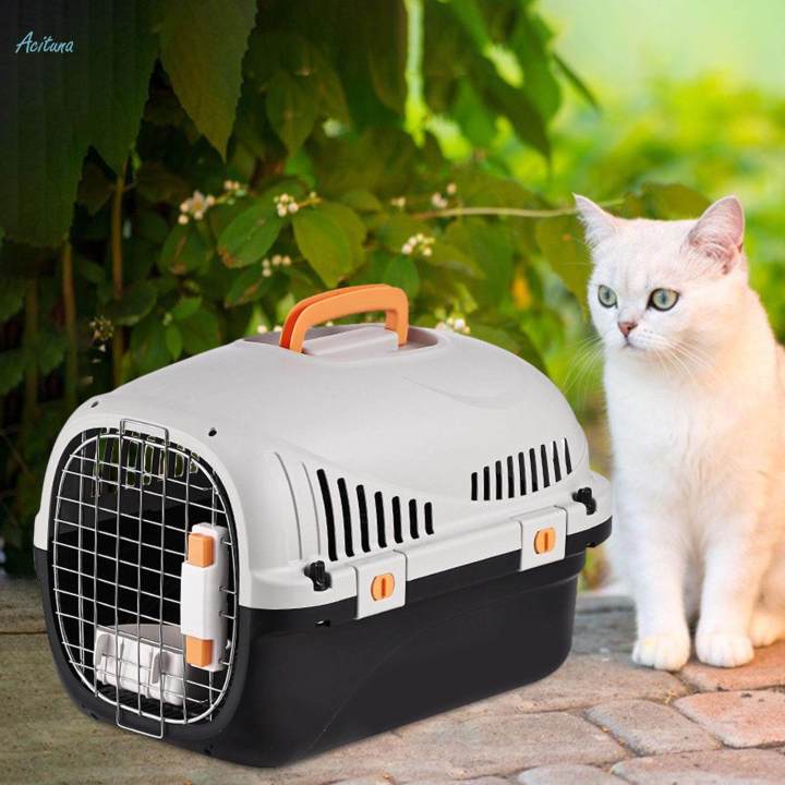 Hard%20Sided%20Cat%20Carrier%20Cage%20Carrier%20for%20Kitten%20Indoor%20Outdoor%20-%20Image%203