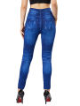 【HOT】 YSDNCHI Women Fake Wrinkles Jeans Blue Flower Print Sexy Leggings Imitation Denim Plus Size Pencil Pants Stretch False Jeggings. 