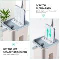 SCRATCH Cleaning Mop with Bucket Hands-Free Microfiber Flat Spin Mop System 360° Flexible Head. 