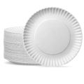 25 Pcs Disposable Party Paper Plate White Baby Birthday Party Decoration Paper Dinner Plate Round Disposable Items – Small, Medium. 