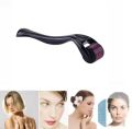 Face Derma roller Skin Derma Roller 0.5mm For Face Acne Scars, Skin Ageing & Hair Regrowth, Titanium Micro Needles Beard Growth & Hair Regrowth Microneedling Kit for Anti Hair Loss Treatment Thinning Hair, Skin Rejuvenation,Black. 