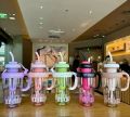 Water Bottle with Straw Large Water Bottles Aesthetic Leakproof Drinking Bottle BAP Free  1200ml. 