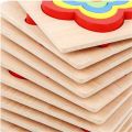 Shape Cognition Board Children's Jigsaw Puzzle Wooden Educational Baby Learning Match Toys. 