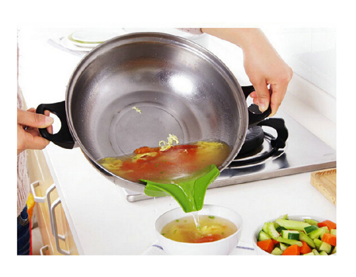 Silicone Drain Pans Round Rim Deflector Liquid Funnel Soup Diversion Mouth - Cooking Tools Kitchen Accessories