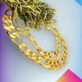 Gold plated Handsome Look BIG Lara chain 24 Inch Long. 