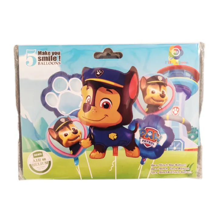 5%20Pcs%20Paw%20Petrol%20Foil%20Balloon%20Pack%20-%20Themed%20Birthday%20Party%20Balloons%20for%20Kids%20-%20Party%20Decorations%20Pow%20Patrol%20Design%20-%20Image%202
