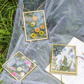 4 Inch 6 Inch Diy Glass  Frame Handmade Creative ple Dried Flower Picture Frame Minimalist Table Ornament frame size. 