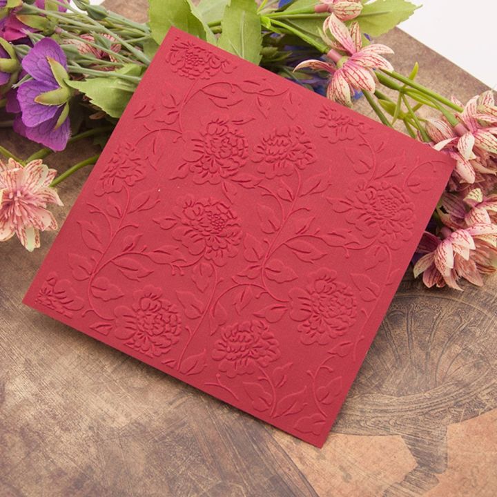 Flowers Plastic Embossing Folder DIY Craft Template Mold Scrapbook ...