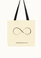 Tote Bag with Black Handle - Eco-Friendly Women’s Bag with Zipper. 