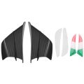 Motorcycle Winglet Aerodynamic Wing Kit Spoiler Motorcycle Wind Flow Fixing Wing for S1000RR V4 -10R R1,Bright Black. 