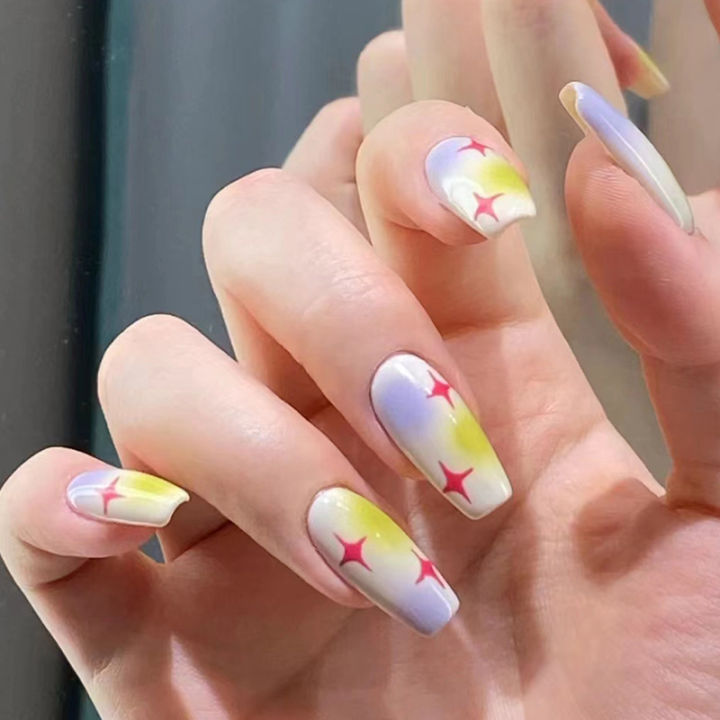 24pcs%20Gradient%20Blue%20Ballerina%20Nails%20Heart%20Design%20Coffin%20Square%20Shaped%20False%20Nails%20Art%20Tools%20Full%20Cover%20Press%20On%20Nail%20Tips%20-%20Image%206