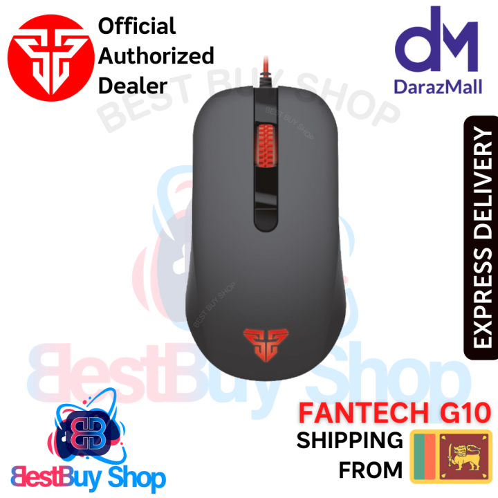 FANTECH G10 2400DPI Professional Wired Mouse (BLACK) LED Optical USB Game Gaming Mouse Gamer for PC Computer Laptop Pro Office