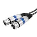 Hifi Audio Cable 2 Rca Male to Xlr 3 Pin Female Mixing Console Amplifier Dual Xlr to Dual Rca Shileded Cable 1.5M. 