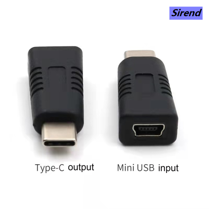 Mini Usb Input Sirend Mini USB Female to Type C Male Adapter Anti Corrosion Portable ...