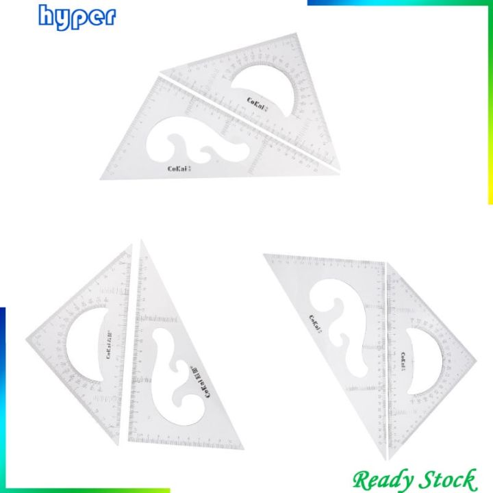 Pack%20of%202%20Triangular%20Ruler%20Set,%2030/60%20and%2045/90%20Triangles,%20Set%20Squares,%20Geometry%20Ruler%20Precise%20Imperial%20Graduation%20Drafting%20Drawing%20Measuring%20Rulers%20-%20Image%208