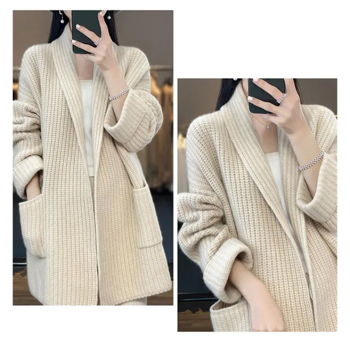 Long%20Sleeve%20Sweater%20Coat%20Cozy%20Stylish%20Women's%20Fall%20Winter%20Cardigan%20Sweater%20with%20Pockets%20Warm%20Soft%20Plus%20Size%20Perfect%20for%20Southeast%20Asian%20Fashionistas%20Women%20Cardigan%20Sweater%20-%20Image%204