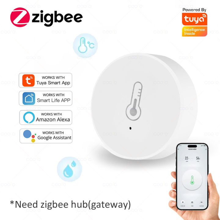 Tuya Zigbee 3.0 Temperature and Humidity Sensor Remote Monitor Battery ...