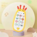Toi-Toi Toys Baby Cell Phone Toy for Learning and Play Early Education Telephone with Silicone Cover Music Lights for 0-1 Year Old Kids Christmas Gift Permainan Kanak Budak Bayi. 