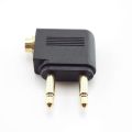 2pcs 3.5mm Jack Airline Airplane Earphone Headphone Headset Audio Connector Plug Adapter for Travel Headphone. 