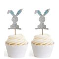 Pers Glitter Rabbit Festival Supplies Cake Pers Happy Easter Rabbit Glitter Rabbit Cupcake Easter Ornament. 