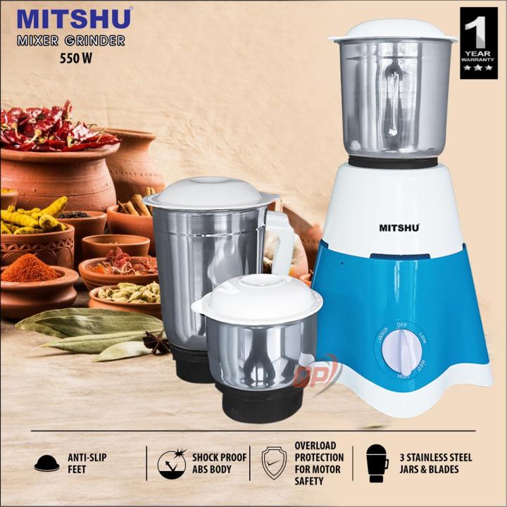 QP MITSHUElegant and Aesthetic Mixer  Grinder 550W
