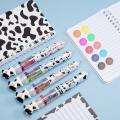 Ballpoint Pen 0.5 mm Retractable Multi Color Pen Cow Desk Accessories Cow Printed Ballpoint Pens with 10 Colors for Office. 