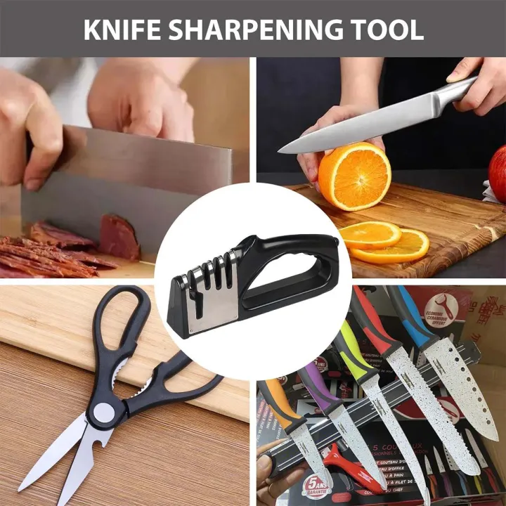 4-in-1 Professional Kitchen Sharpener Kitchen Clipper Sharpener For and ...