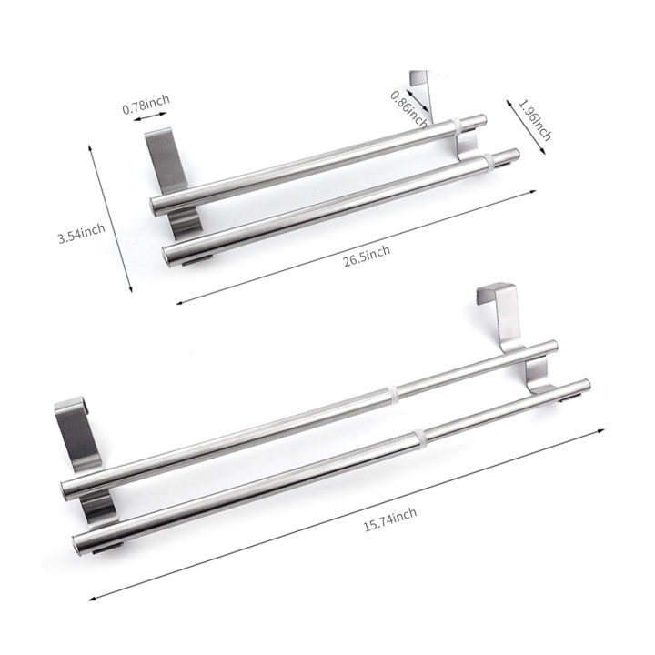 Expandable%20Double%20Towel%20Hanger%20Over%20Cabinet%20Cupboard%20Doors%20Stainless%20Steel%20Bath%20Towel%20Bar%20Towel%20Clothes%20Hanger%20Towel%20Rack%20Holder%20for%20Bathroom%20Kitchen%20Towel%20Storage%20Shelf%20-%20Image%205