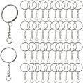 Split Rings Key Ring Keyring Keychain Key Chain Findings Claps Silver Link 50pc. 