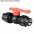 New Compression PE Quick Connector Poly HDPE Ball Valve Stopcock 20mm 25mm 32mm Irrigation System Stop Tap Valve Fittings. 