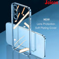 Transparent Phone Case For Samsung Galaxy A55 A35 A25 A15 A14 A24 A34 A54 A25 5G A05S A05 A52/A52S 5G A32 A72/ A53 5G/A33 A23 5G S24 Ultra S23 S22+ S21 Fe Ultra Phone Case Soft TPU Electroplating Clear Lens Protection Back Cover. 