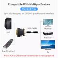 DVI to VGA adapter DVI-I male 24+5 pin to VGA female adapter HD video graphics card converter for PC HDTV projector. 