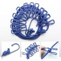 Portable Indoor Drying Rope with 12 Clips and 2 Hooks Durable Windproof and Non-Slip Design Outdoor Travel Clothesline Rope Clothes Hanging Hook 2 Meter (12 Clips Clothesline Rope(1PCS). 