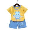 Yfashion Kids T-shirt Set Cartoon Printing Short Sleeve Cotton Tops Shorts Suit For 1-4 Years Old Boys Cotton Girls. 
