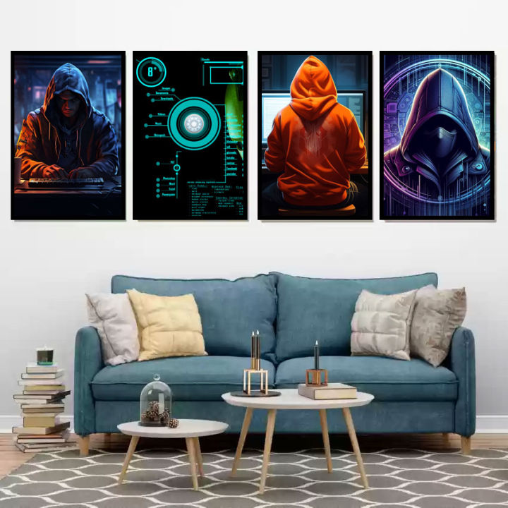 A4%20Sized%20Poster%20Hacking%20Hacker%20Wall%20Posters%20PVC%20Framed%20Wall%20Decors%20-%20Image%203
