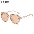 OQ BOGA 5 Colors Unisex Heart Frame Anti UV Kids Sunglasses Children Outdoor Eye Protection Full Rim Sun Glasses. 