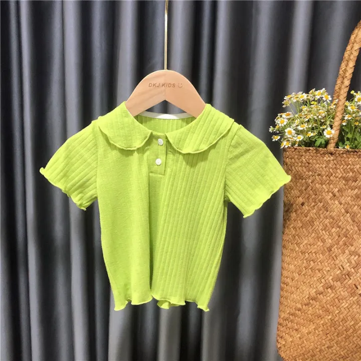 Kids%20T-shirt%202022%20New%20POLO%20Shirt%20Short-Sleeved%20Baby%20Girl%20Summer%20Fashion%20Korean%20Version%20Simple%20Wild%20Top%20Thin%20T-shirt%20-%20Image%204