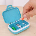 3 Grids Tablets Organizer Container Travel Pill Box with Seal Ring Portable Small Box Wheat Straw Medicines Storage Container. 