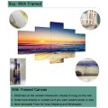 wall art 5 Panels Canvas Art Wall Home Decor Yellow Bitcoins Crypto Poster Painting Living Room Picture Print Framework Bedroom Mural. 