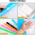 A4 Size Plastic File Folders Wallets Colorful Document Files Envelope Bags for School Office Home Supplies. 