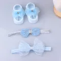 I Love Daddy&Mummy 3Pcs/Set Baby Girl Headband Socks Set Lace Flower Bows Newborn Hair Bands Headbands For Girls Turban Baby Hair Accessories. 
