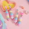 2PCS 6 Colors Children's Unicorn Plush Ball-point Pen Student Rainbow Gel Pen Fantastic Cartoon Girl Handwriting Pens. 