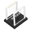 Swing Ball Decoration Desk Decor White Science Physics Learning Stress Relief Newtons Balance Ball Metal Consistent Weight for. 