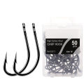 Poplikdfr 50pcs Fishing Hooks Beak Offset Circle Hook High Carbon Steel Barbed Long Shank Hooks With Box Package For CARP Saltwater Freshwater. 
