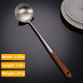 304 Stainless Steel Frying Spoon With Rosewood Handle and Extended Chef Special Frying Spoon. 