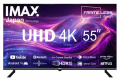 IMAX 55 inch Smart Android 14 Bluetooth 4K UHD HDR LED Frameless TV with Smart Remote. 