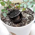 【ZOSR】10/20/30/40/50Pcs Plastic Fertilizer Basket with Lid Corrosion-Resistant Garden Fertilizer Container Mesh Box for Succulent Bonsai Orchid. 