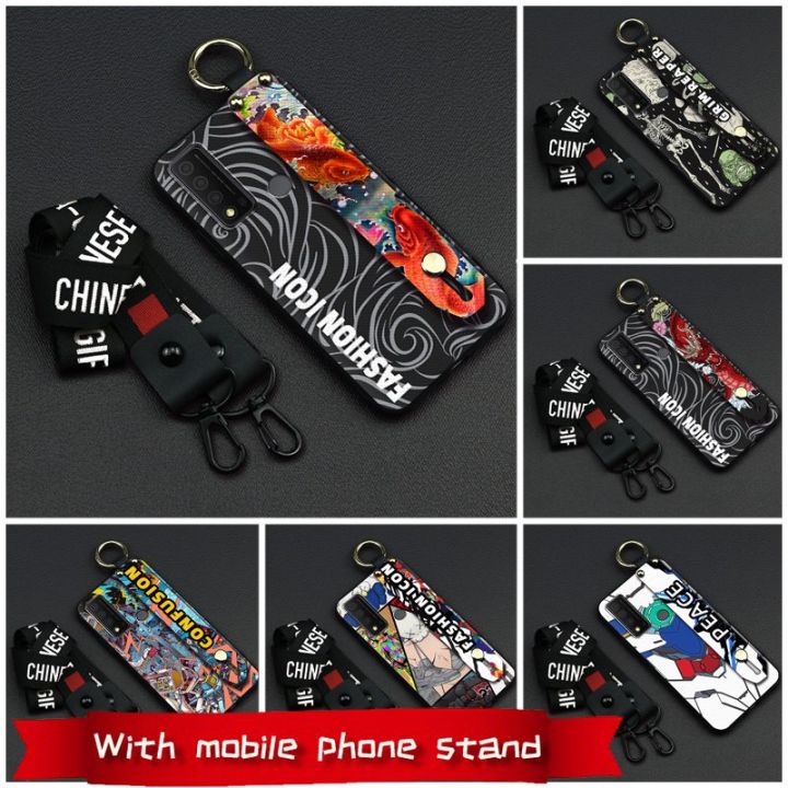 Silicone Kickstand Phone Case For TCL 30XE 5G protective Shockproof Soft case Phone Holder Anti-dust cartoon Graffiti