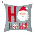 Pillow Slip Christmas Theme Pattern Hidden-Zipper Polyester Sofa Bench Cushion Cover Home Decor. 